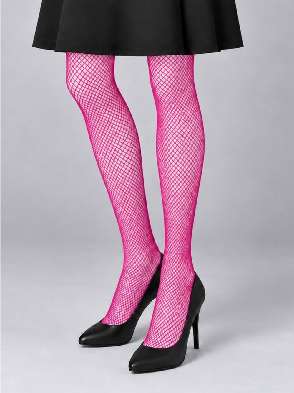Sophia Hot Pink Fishnet Fashion Pantyhose One Size New Sealed P1660